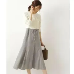 【NATURAL BEAUTY BASIC】ガングラブドッキングワンピース