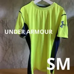 UNDER ARMOUR スポーツTシャツ　黄×紺　SM heat gear
