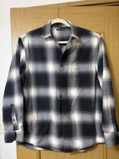 GU チェック柄 長袖ネルシャツ Ｌサイズ