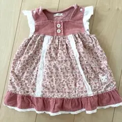 Coeur Coeur 花柄ウサギ刺繍ワンピース