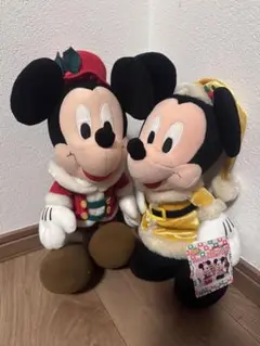 【特大40センチ】ミッキーマウス ぬいぐるみ クリスマス 2体セット