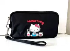 レスポートサック　サンリオ　キティ　　３つポーチ　ブラック
