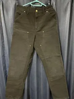 カーゴポケット付きワークパンツ ダークグリーン