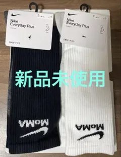 MoMA ナイキ エブリデイプラス　ソックス ホワイト ブラック XL27〜29