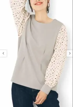 Tシャツとブラウスのいいとこどり！ 毎日遣いの上品カットソートップスのサムネイル