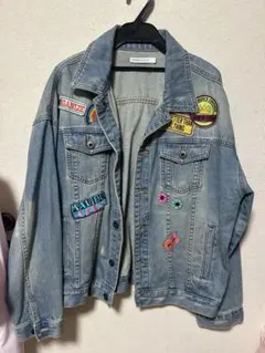 ワッペン付き デニムジャケット