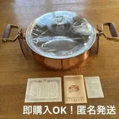 【新品未使用！】銅鍋　蓋、蒸し器付き　杉山金属のサムネイル