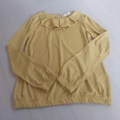 KP トロワラパン　イエローフリル長袖カットソー 150