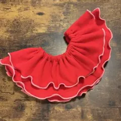フリルスタイ　リブ　レッド✖️ピンク