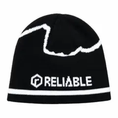 RELIABLE ニット帽 リバーシブル　黒グレー