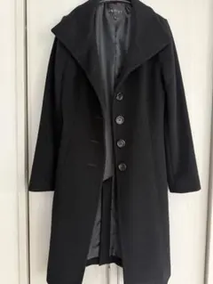 INDIVI ブラック チェスターコート 38