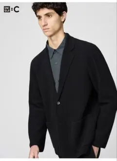 【UNIQLO C】 ニットジャケット　ブラック