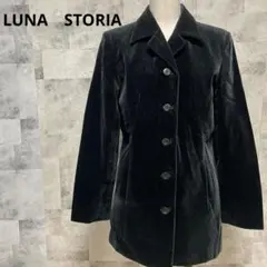 【LUNASTORIA】Lサイズ　ミドル丈　コート　ベルベット　黒