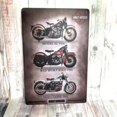 ブリキ看板☆ ハーレーダビッドソン HARLEY DAVIDSON 142