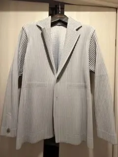 WOOL LIKE LIGHT プリーツテーラードジャケットオムプリッセイッセイ 美品 オム プリッセ イッセイミヤケ 21SS WOOL LIKE LIGHT
