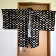 羽織 黒地 花柄 レトロ　カーディガン