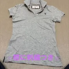 Abercrombie and Fitch アバクロ　グレー ポロシャツ S