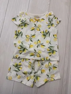 レモン柄 Tシャツ ショートパンツセット 100cm