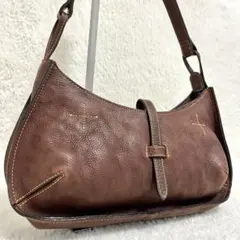 Dakota ダコタ レザー ショルダーバッグ ブラウン Y2K ハーフムーン