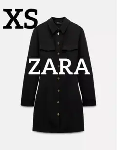 ZARA クレープミニワンピース XS