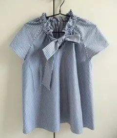 【洗える】プラステ ストライプギャザーブラウス