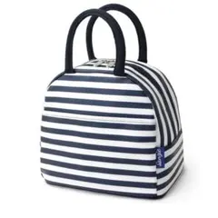 ストライプお弁当袋 保温ランチバッグ　オフィス、学校、保温性、容量