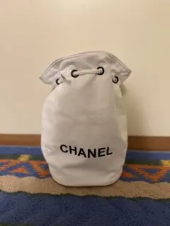 CHANEL シャネル プールバッグ ノベルティ ホワイトxブラック