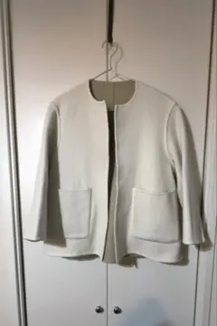 グラジック　ホワイト ノーカラージャケット