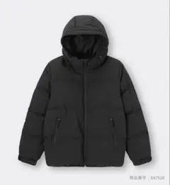 GU ジーユー ヒートパデッドブルゾン(中綿ダウン) ブラック XL