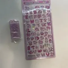 マイメロディ ボンボンドロップシール文字とミニチャームセット2点セット