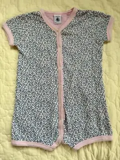 PETIT BATEAU プチバトー　ボタニカル柄　ロンパース 12m