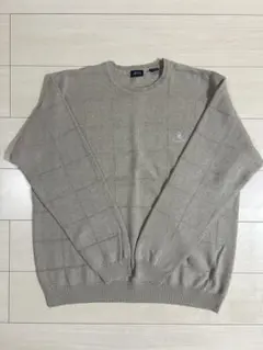 IZOD コットン100% チェックニットセーター