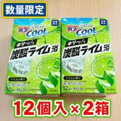 【新品・未開封】花王 バブCOOL キリッと爽快ライム浴 12錠入×2箱セットのサムネイル