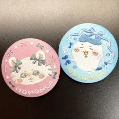 ちいかわ刺繍缶バッチビスケット2　モモンガ　ハチワレ