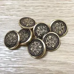 【11/23まで】★ゴールドボタン　プラスチックボタン 7個セット　まとめ買い