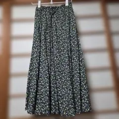 フレアロングスカート 花柄