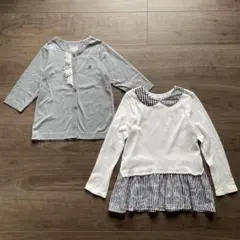 【120cm】刺繡レース カットソー七分袖カーディガン Seraph 春物 長袖