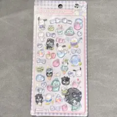 ボンボンドロップシール　はぴだんぶい　ポチャッコ　ハンギョドン　バツ丸　ぺっくる