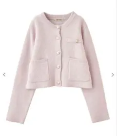 新品未使用タグ付き☆ココディール　ラクーン混ダブルフェイスニットカーディガン