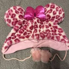 ディズニー ファンキャップ ヒョウ柄 ピンク