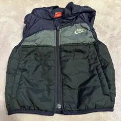 NIKE フード付きダウンベスト 90センチ~ ネイビー・グリーン