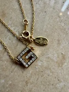 GIVENCHY ネックレス Gロゴ ラインストーン ゴールドのサムネイル