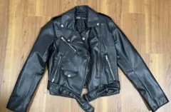 ZARA フェイクレザーライダースジャケット
