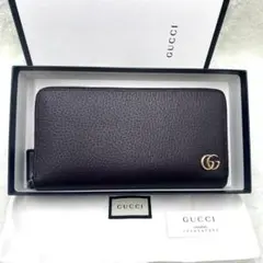 グッチ GUCCI 長財布 GG マーモント ラウンドファスナー 付属品有
