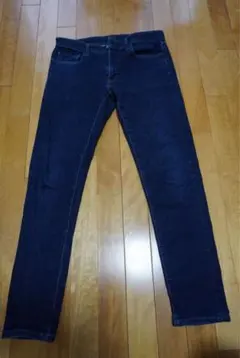 スキニーデニム ダークブルー ウエスト80cm ユニクロ
