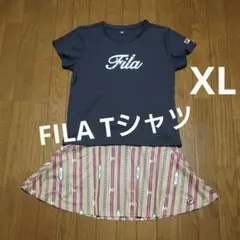 【フィラ】テニスウェア　ベルト柄TシャツXL/プリンス　ローチェ　アドミラル