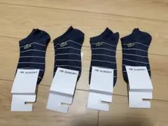 LACOSTE ラコステ ボーダー アンクルソックス 4足セット男女兼用 処分品のサムネイル