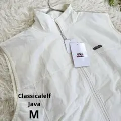 新品✨クラシカルエルフJava◆ドロストジップアップベスト(M)ノースリーブ　白のサムネイル