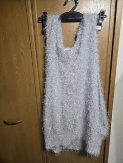 LOWRYSFARM ラメシャギーベスト ライトグレー