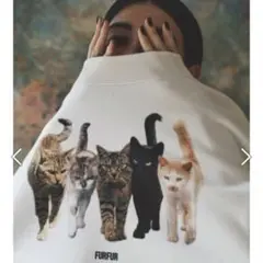 ファーファー　FUR FUR ネコ　猫　　トレーナー　　スウェット ベージュ